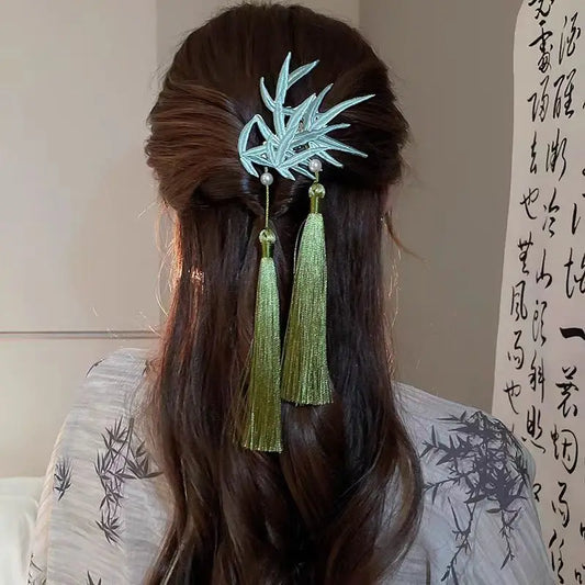 Retro Imitation Pearl Hairpin & Hair Clip, Cheongsam-Inspired Ancient Jewelry