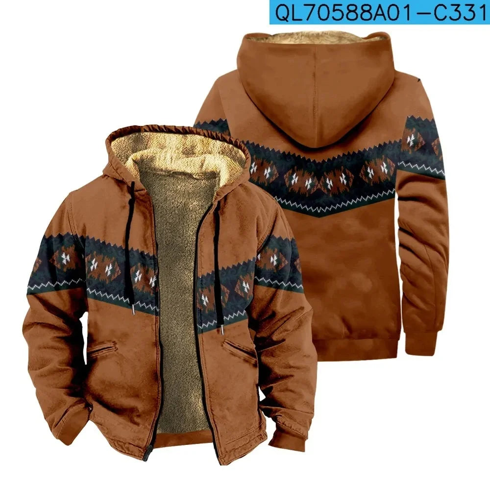 Thickened Fleece-Lined Double Layered Cotton Jacket