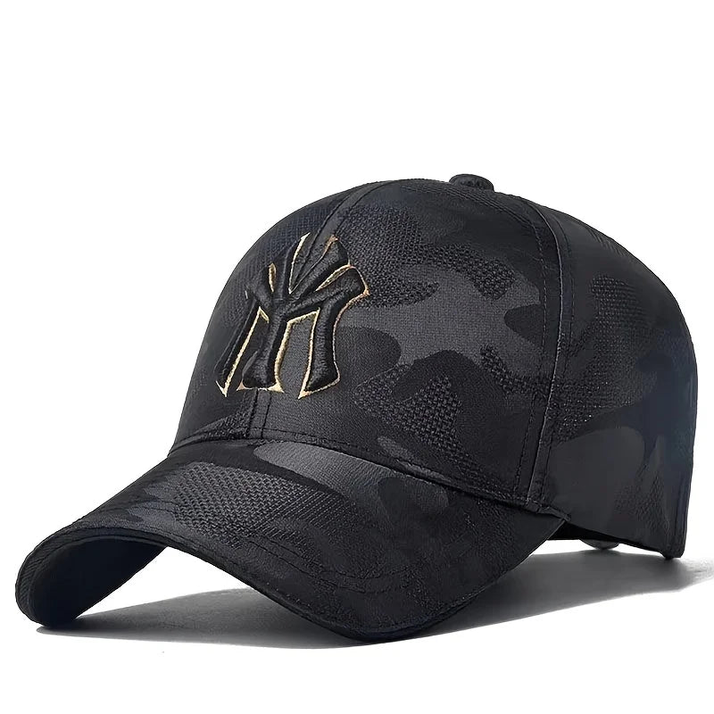 Fashion Letter Embroidery Camouflage Baseball Hat – Spring & Autumn Outdoor Cap