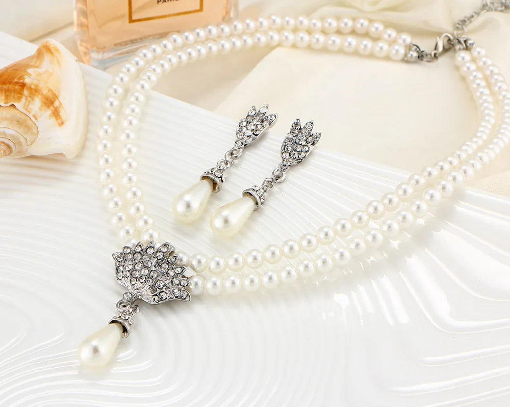 Elegant European & American Bridal Necklace Set