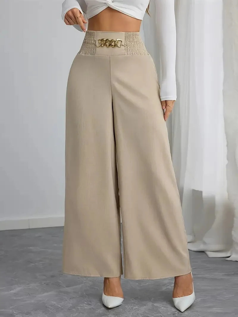 Elevate Your Style with Our New Women's High-Waist Wide-Leg Trousers