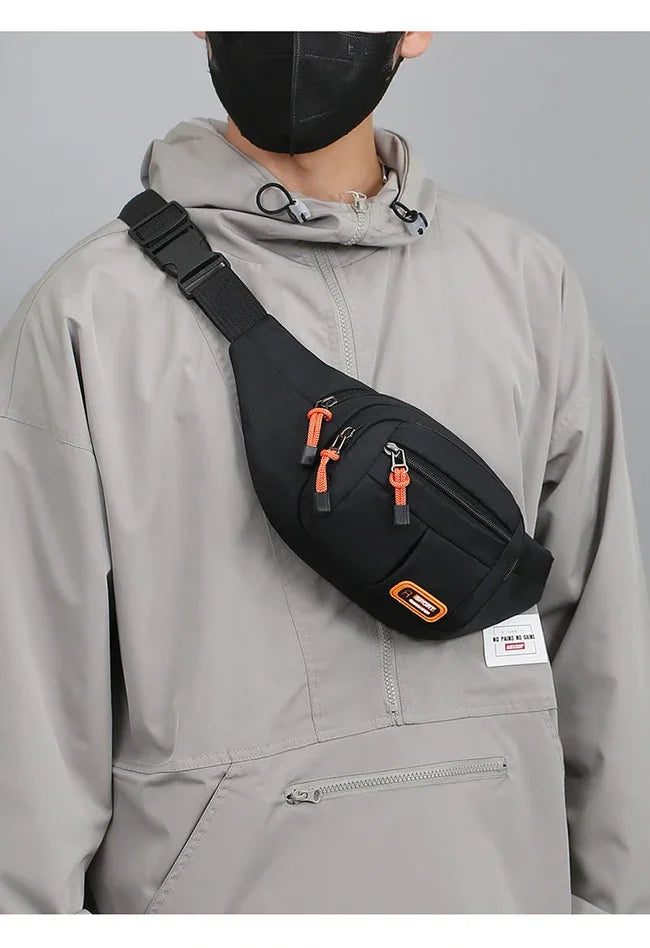 Oxford Waterproof Waist Bag for Men & Women – Large Capacity, Multifunctional Belt Pouch