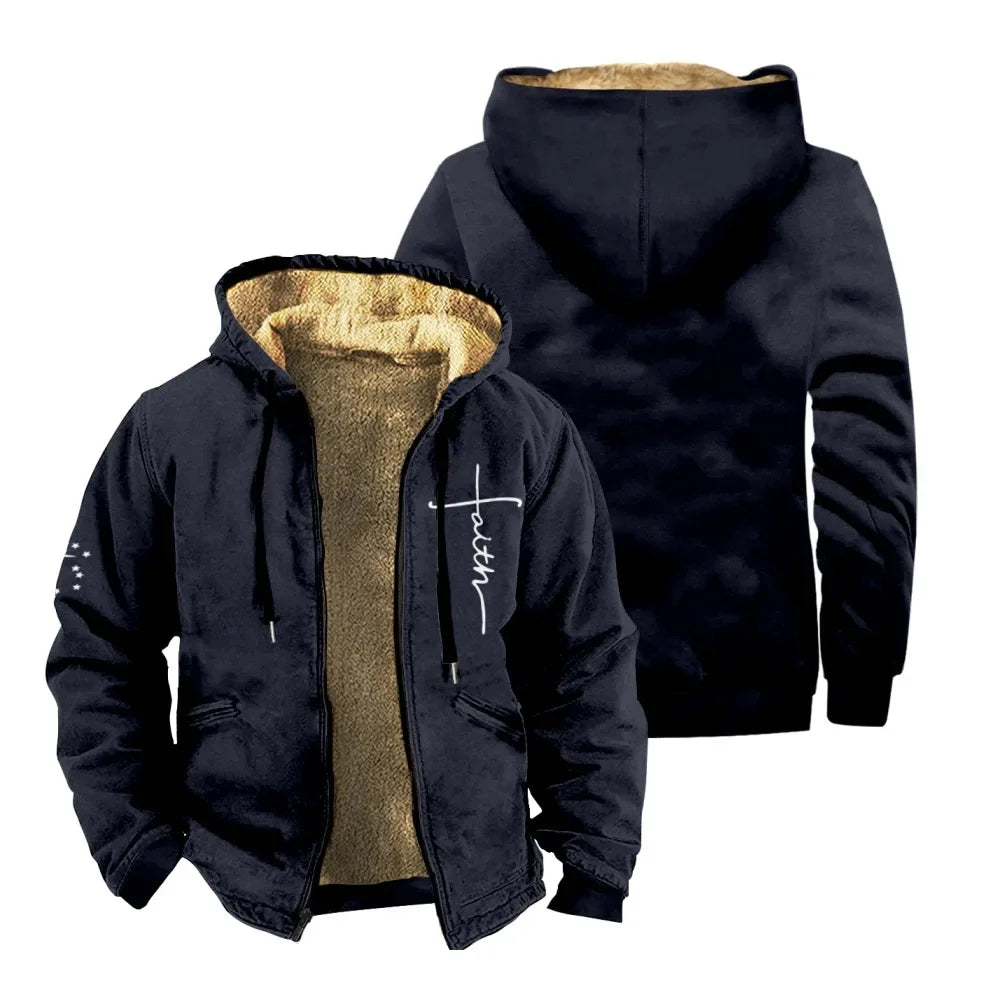 Thickened Fleece-Lined Double Layered Cotton Jacket