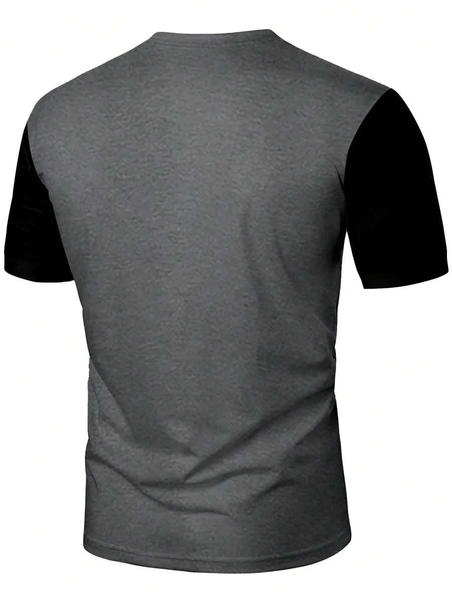 Men’s Personalized Pattern Print Short-Sleeve T-Shirt