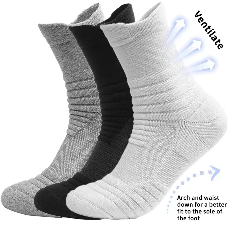 10 Pairs Breathable Cotton Sports Socks for Men – Bamboo Fiber Autumn & Winter Business Socks