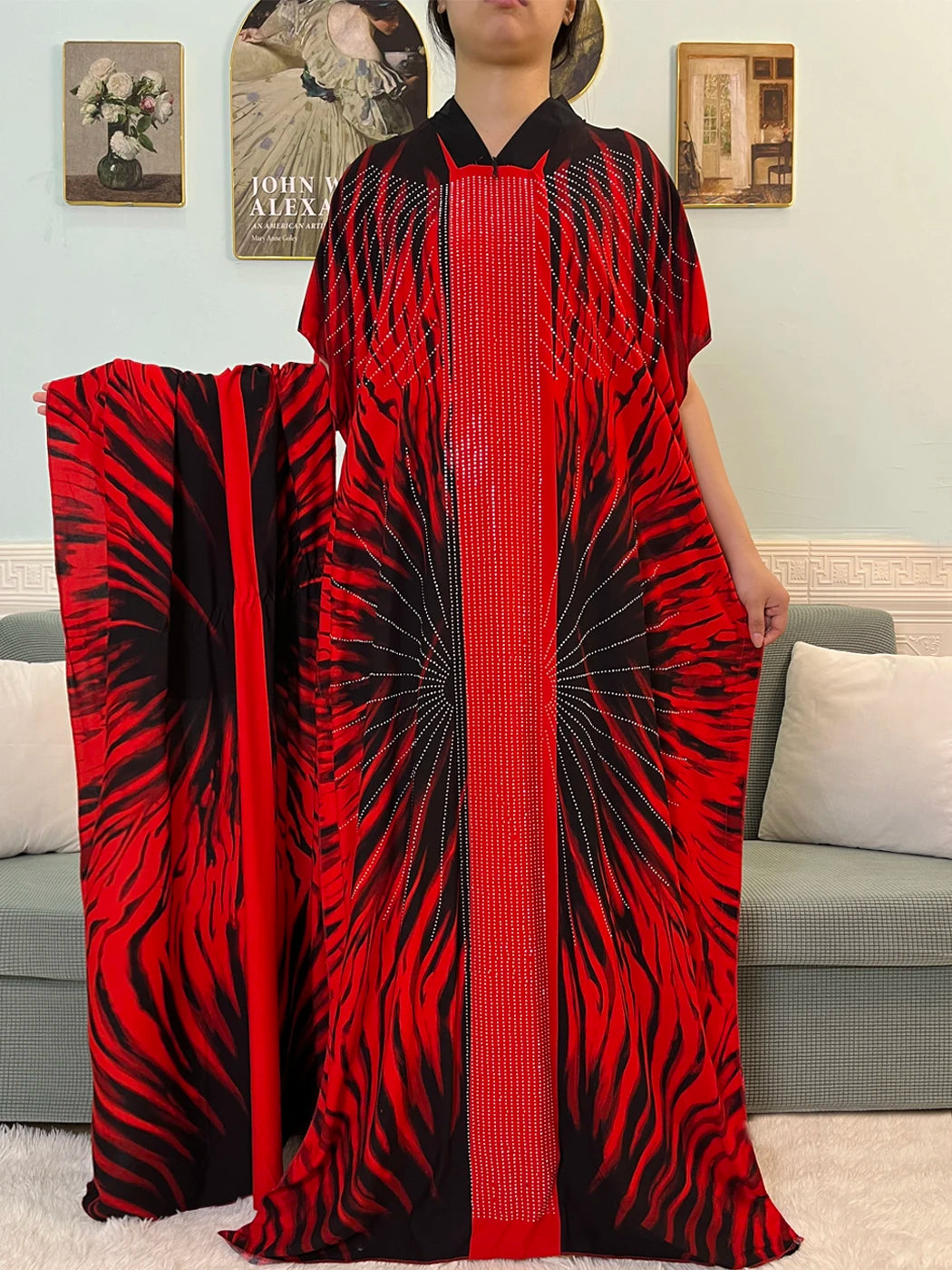 Muslim 2-Piece Boubou Cotton Abaya Set for Women – 2024 Collection