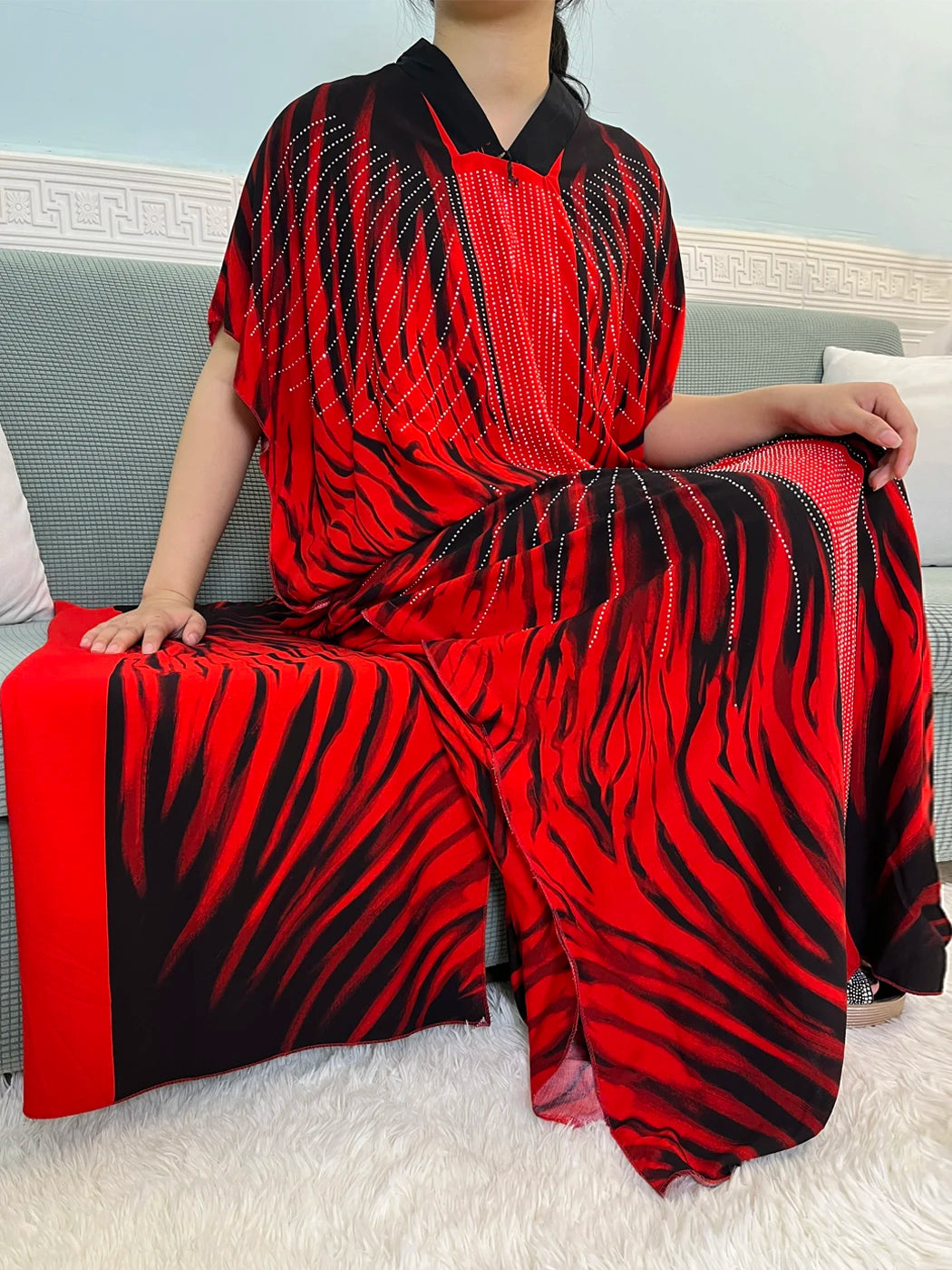 Muslim 2-Piece Boubou Cotton Abaya Set for Women – 2024 Collection