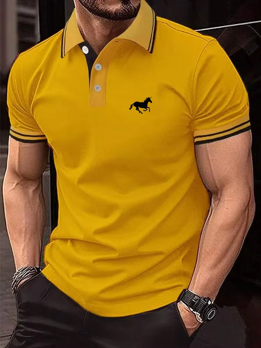 Men’s Classic Short-Sleeved Polo Shirt – Summer Casual Top