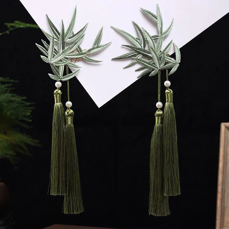 Retro Imitation Pearl Hairpin & Hair Clip, Cheongsam-Inspired Ancient Jewelry