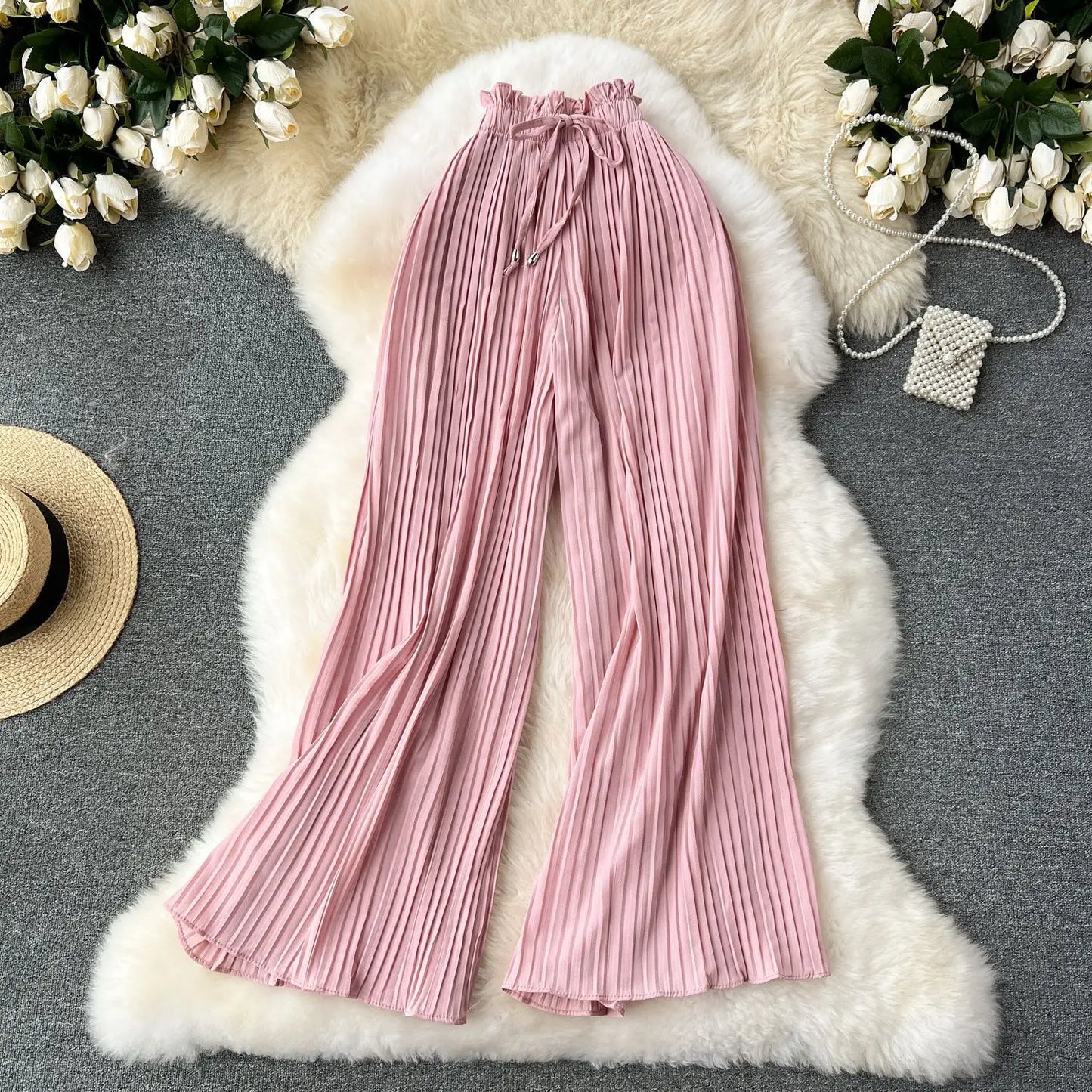 Women's Wide-Leg High-Waist Capris