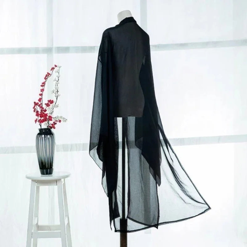 Traditional Hanfu Overcoat Chiffon Cardigan Cloak