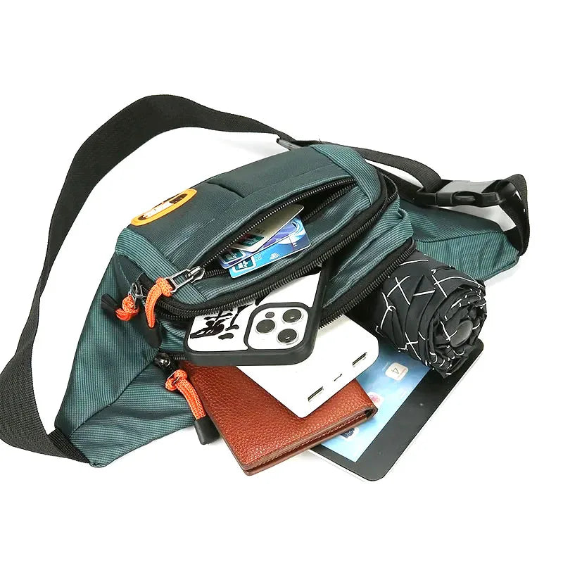 Oxford Waterproof Waist Bag for Men & Women – Large Capacity, Multifunctional Belt Pouch