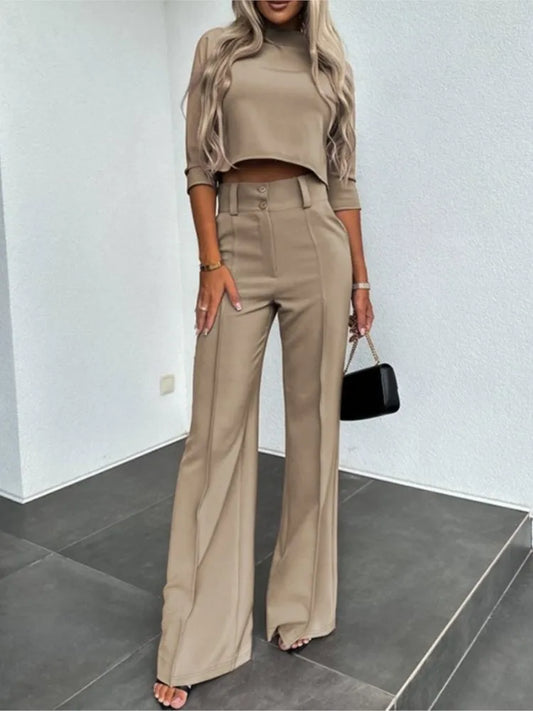 Elegant Office Lady Suits – 2024 Autumn Two-Piece Set