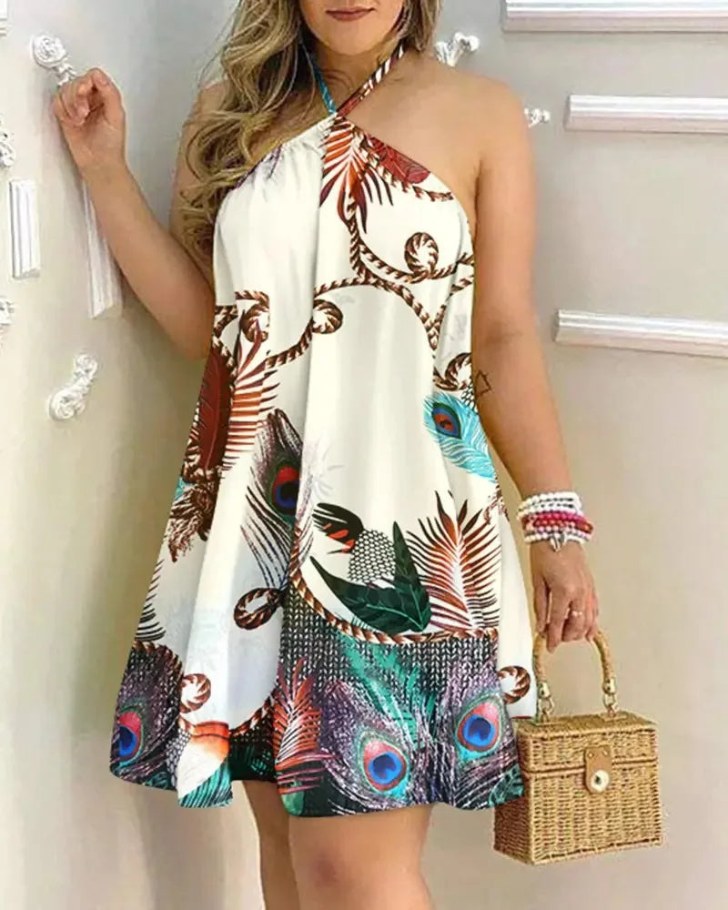 Boho Backless Halter Dress for Spring & Summer Women’s Fashion