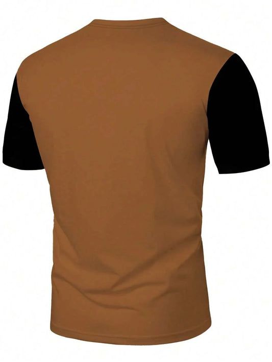 Men’s Personalized Pattern Print Short-Sleeve T-Shirt