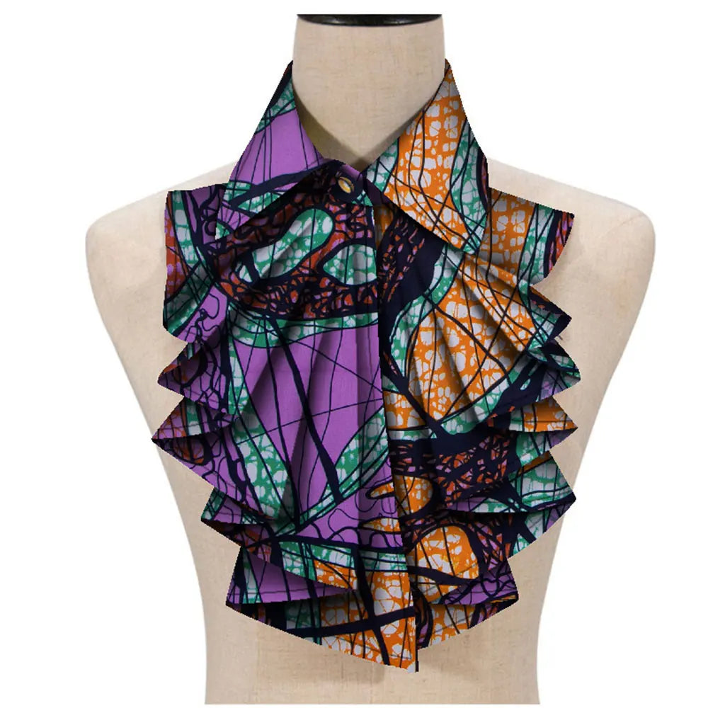 New Fashion African Print Ankara Tie for Women – Triangle Cravat