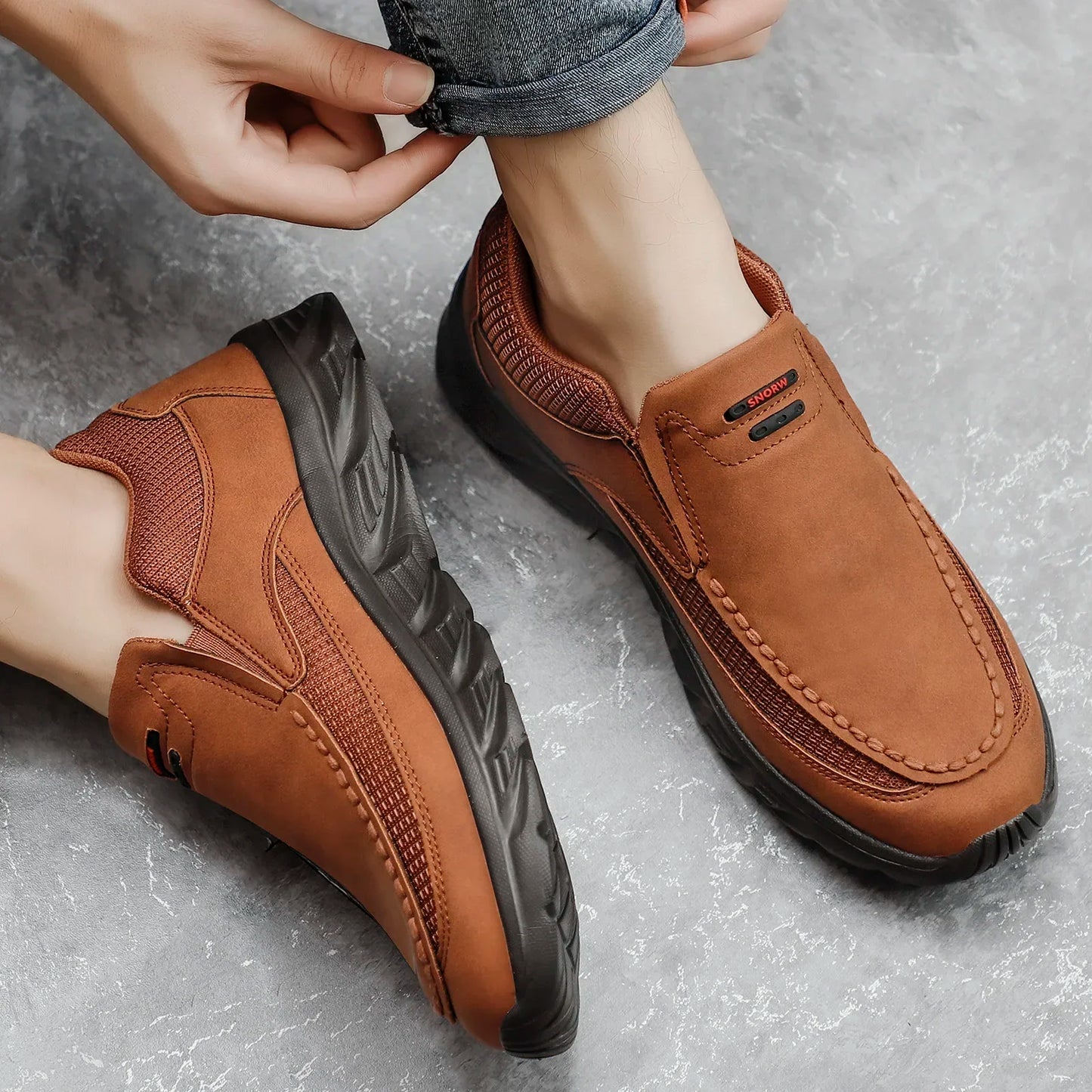 New Fashion Handmade Retro Leisure Shoes-Men's Walkin Loafers Sneakers
