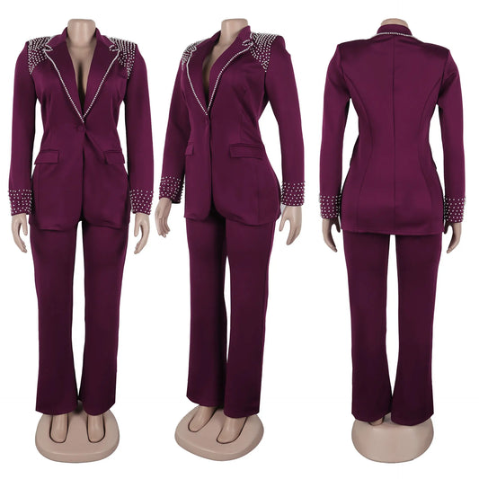 Pant Set Women Two-Piece Matching Outfit