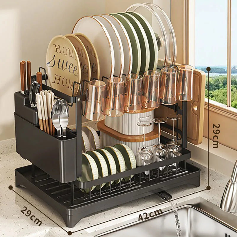 Kitchen Drainage Rack – Multifunctional Dish & Utensil Organizer