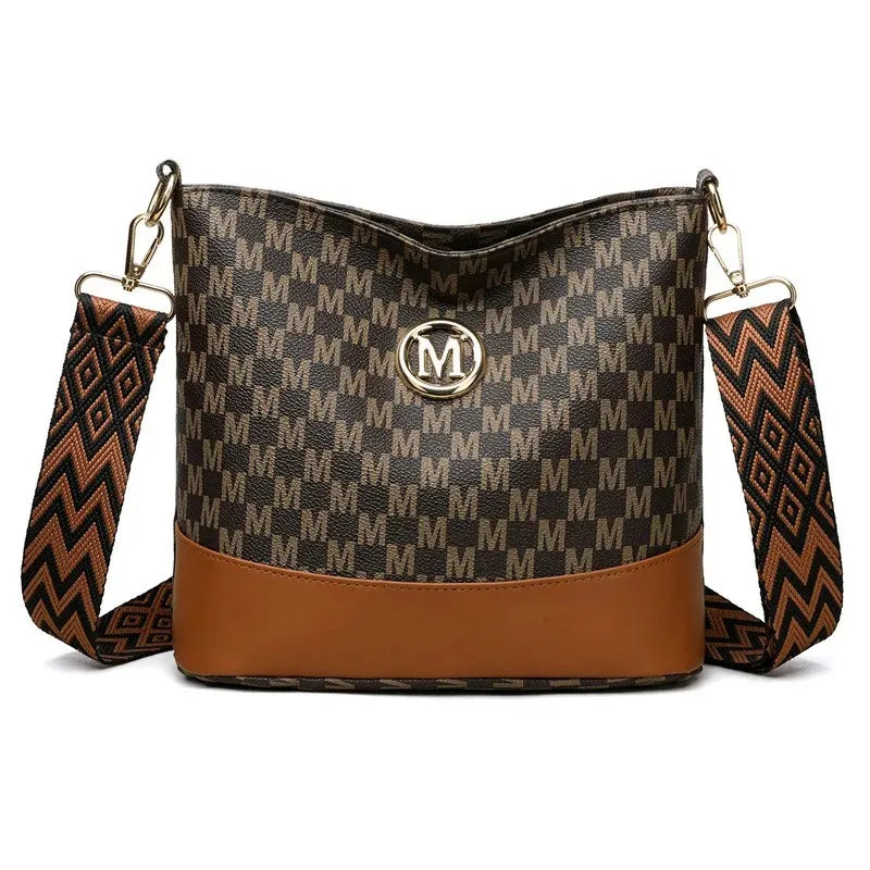 Retro-inspired crossbody handbag