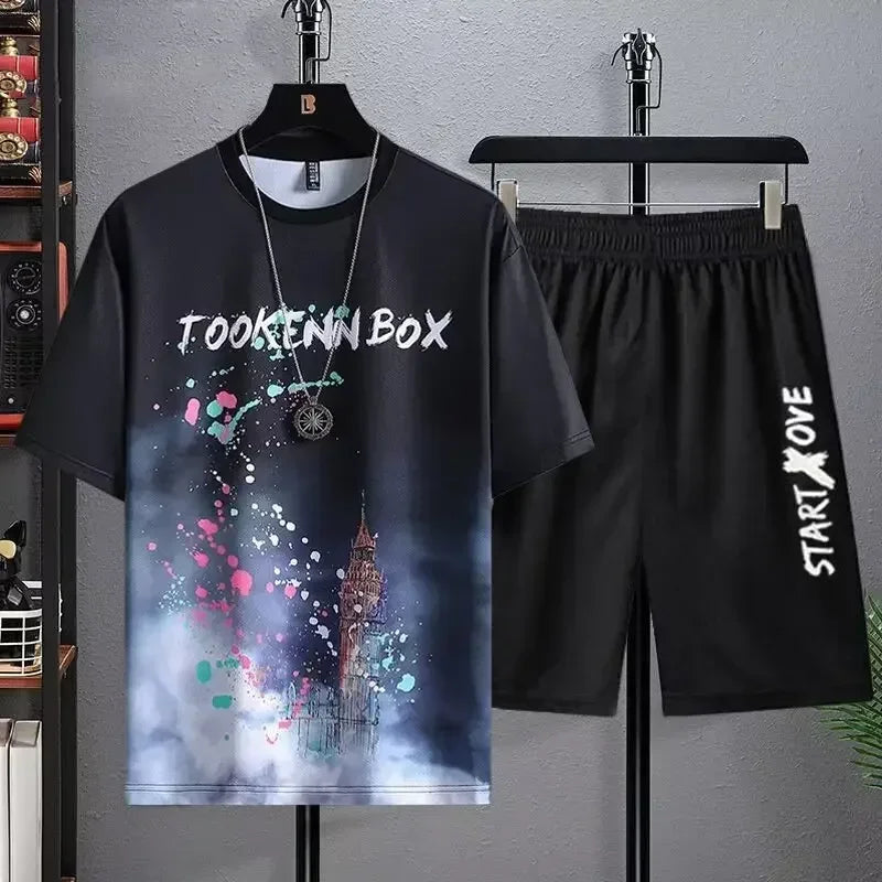 Men’s Summer Quick-Dry 3D Printed Sports Set