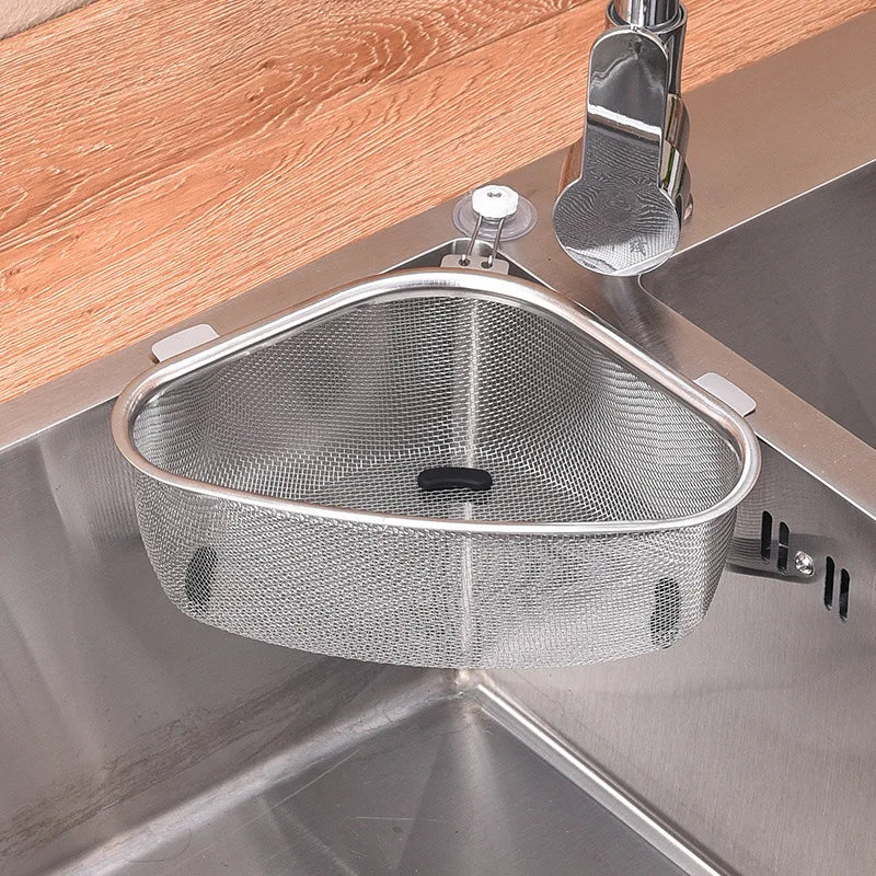 Stainless Steel Triangle Sink Drain Basket
