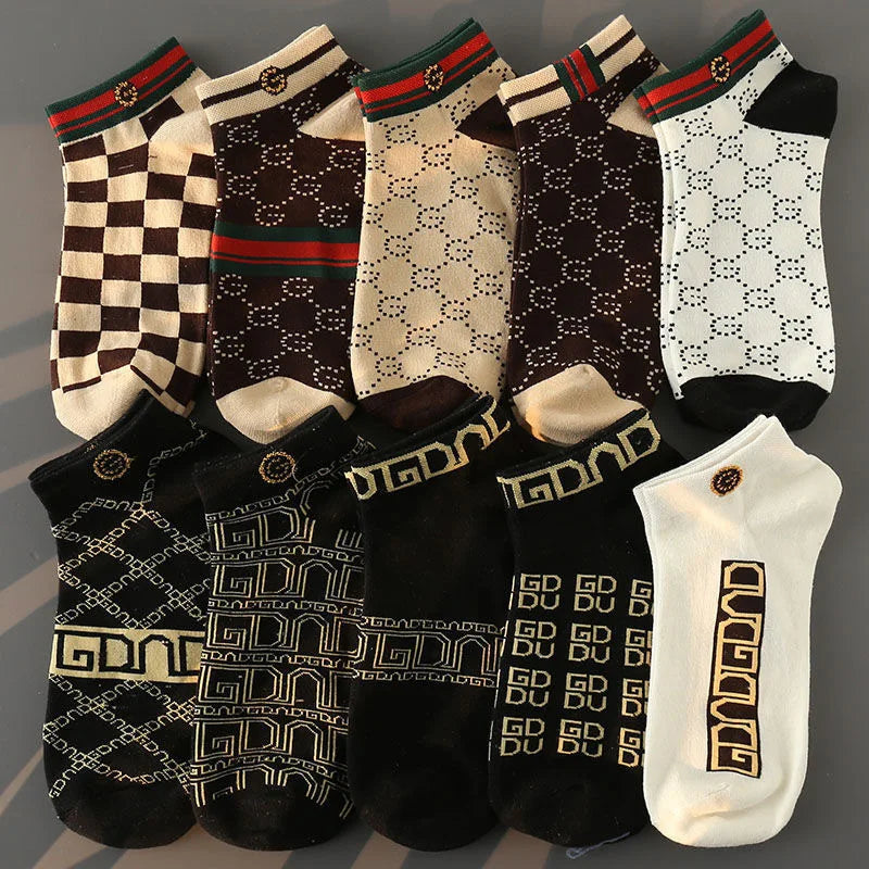 Men’s Thin Breathable Low-Cut Socks (5/10 Pairs) – Anti-Odor, Moisture-Wicking
