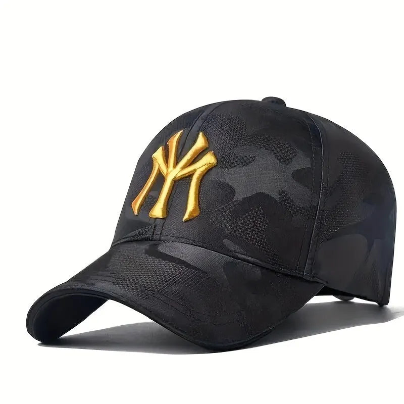 Fashion Letter Embroidery Camouflage Baseball Hat – Spring & Autumn Outdoor Cap
