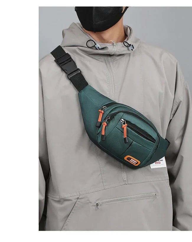 Oxford Waterproof Waist Bag for Men & Women – Large Capacity, Multifunctional Belt Pouch