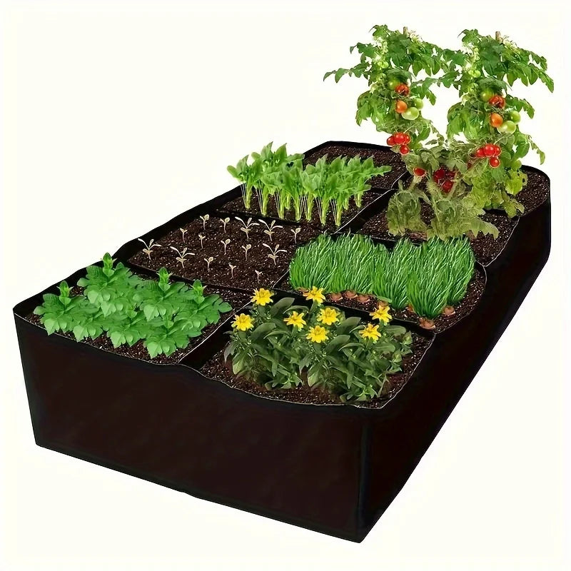 128 Gallon 8-Grids Garden Bed Grow Bag