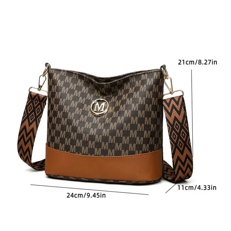 Retro-inspired crossbody handbag