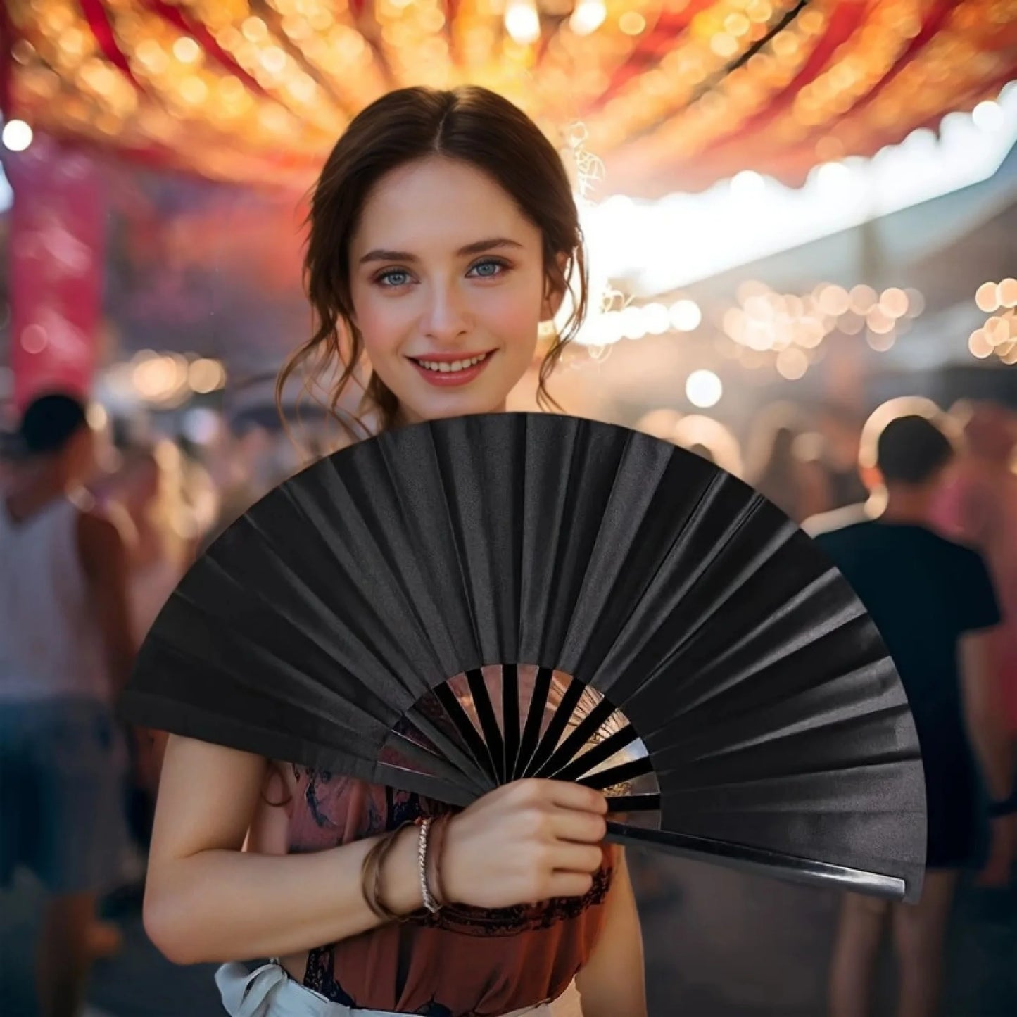 2pcs Traditional Chinese Hand Fan Folding Fans