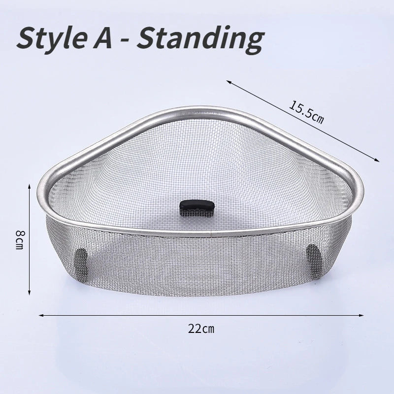 Stainless Steel Triangle Sink Drain Basket