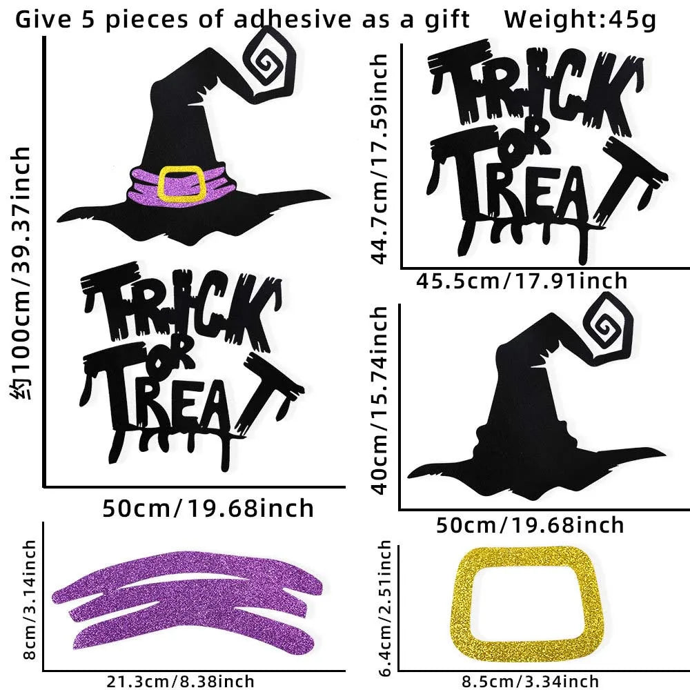 Halloween Door & Window Stickers – Haunted House Horror Decorations for Home, Glass, Walls & Halloween Parties