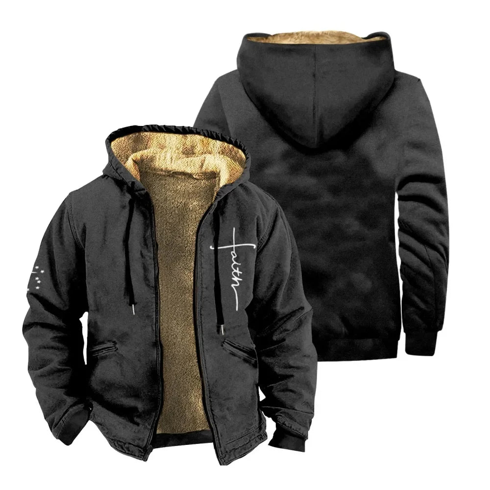 Thickened Fleece-Lined Double Layered Cotton Jacket