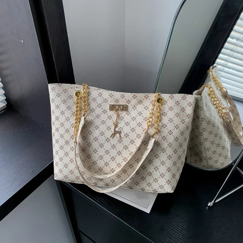 Summer PU Leather Large-Capacity Women's Tote Bag