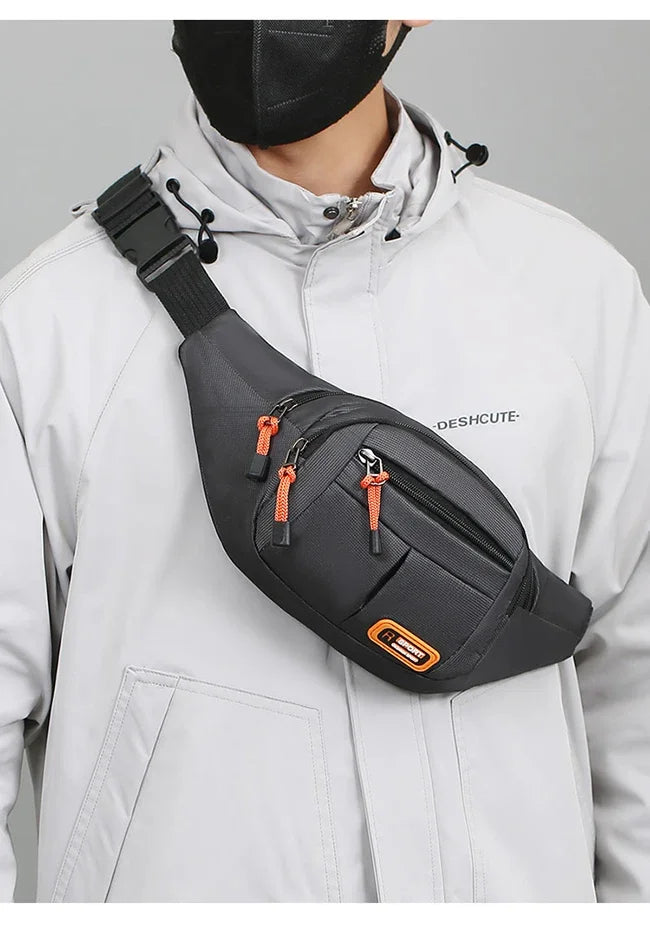 Oxford Waterproof Waist Bag for Men & Women – Large Capacity, Multifunctional Belt Pouch