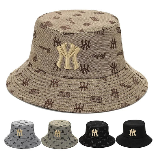 Unisex Letter Embroidery Fisherman Hat – Summer Sun Protection Bucket Hat