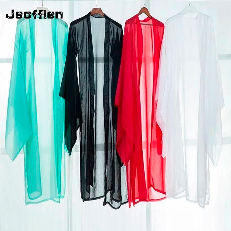 Traditional Hanfu Overcoat Chiffon Cardigan Cloak