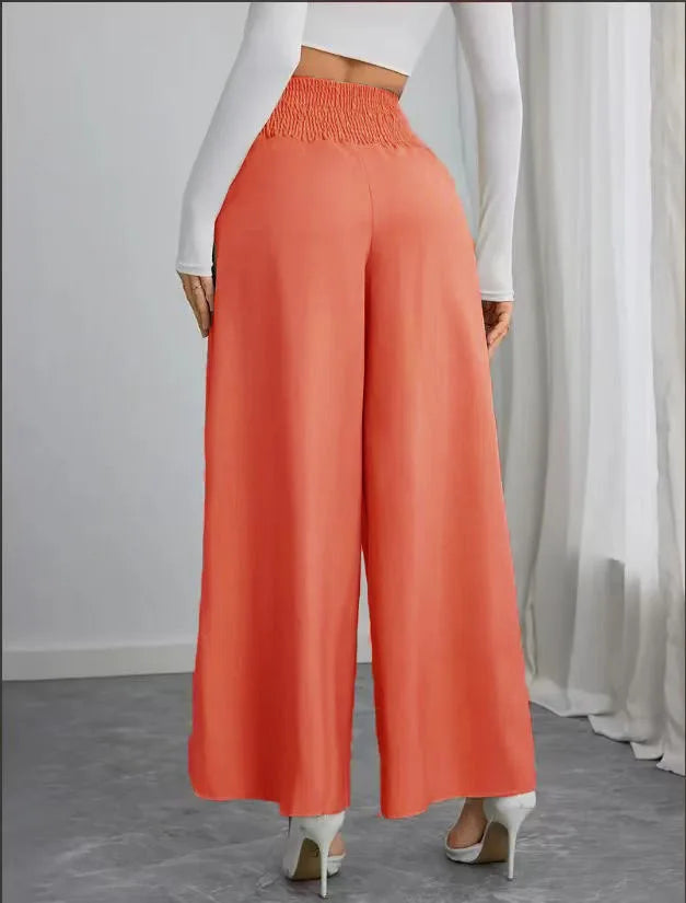 Elevate Your Style with Our New Women's High-Waist Wide-Leg Trousers