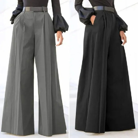 Women's Wide Leg Palazzo Pants – Summer Linen Comfort with Stylish Prints