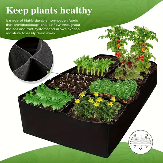 128 Gallon 8-Grids Garden Bed Grow Bag