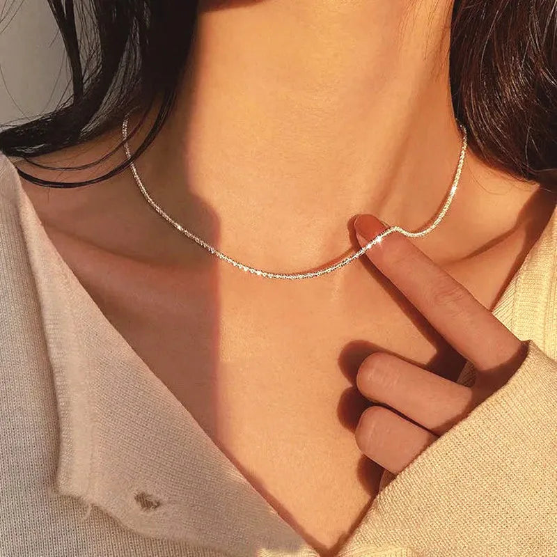 Silver Color Cross Pendant Necklace
