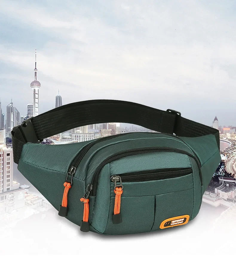 Oxford Waterproof Waist Bag for Men & Women – Large Capacity, Multifunctional Belt Pouch