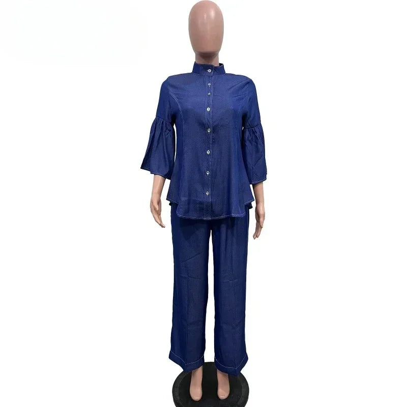 Women’s Spring Fashion Denim 2-Piece Set
