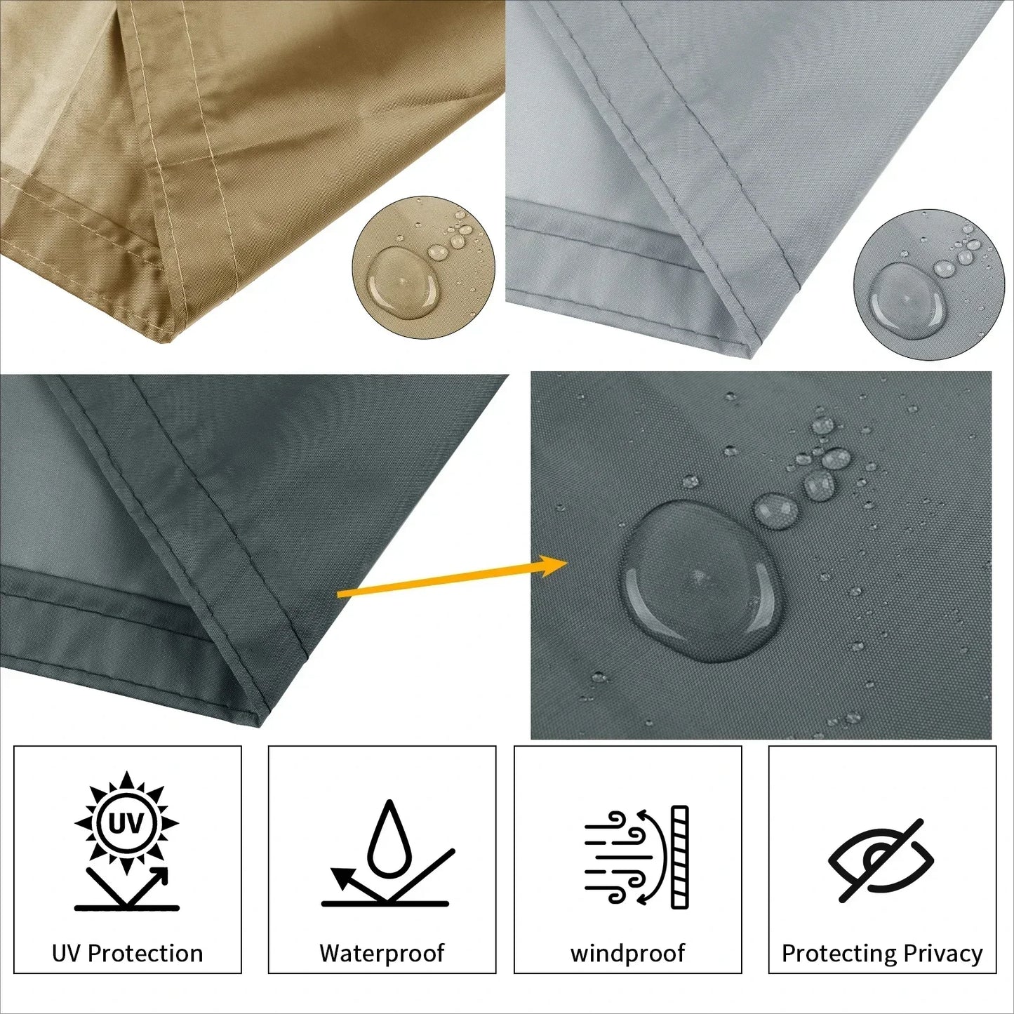 Balcony Privacy Screen Fence Cover – UV Protection, Waterproof & Weatherproof Windscreen