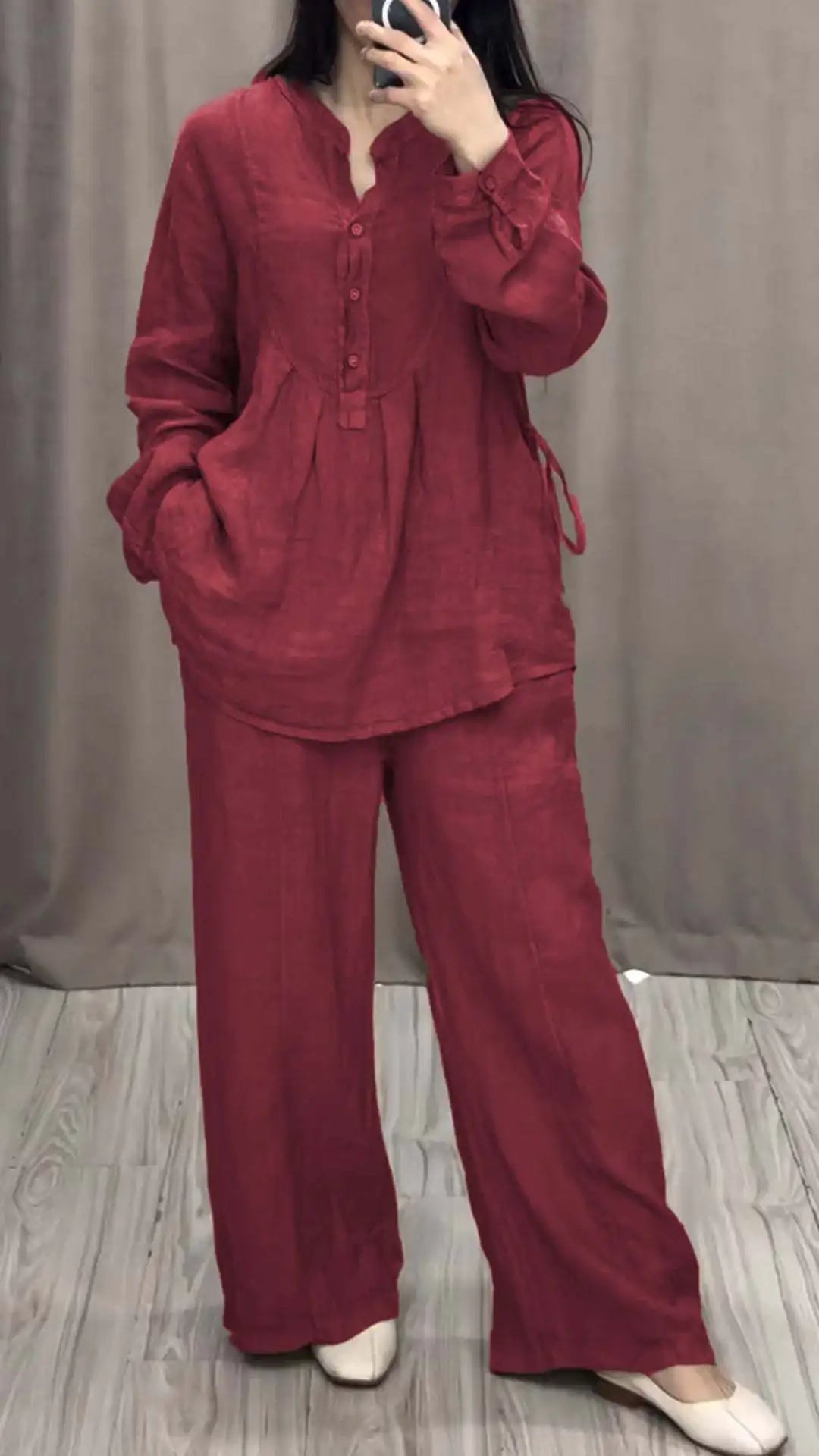 Women’s Cotton Linen 2-Piece Set