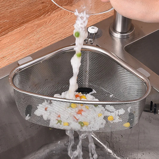 Stainless Steel Triangle Sink Drain Basket
