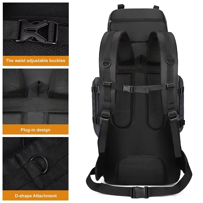 90L Waterproof Hiking & Camping Backpack