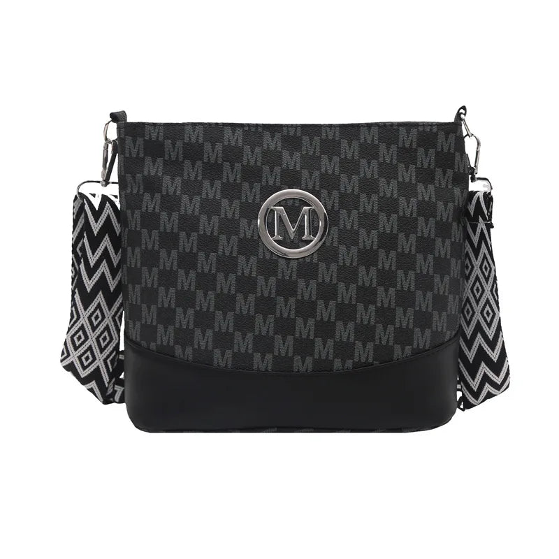 Retro-inspired crossbody handbag